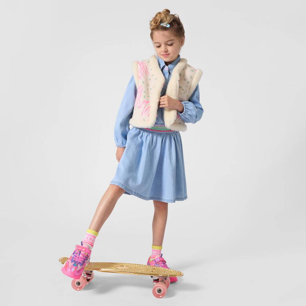 Billieblush-Girls Blue Chambray Dress | Childrensalon