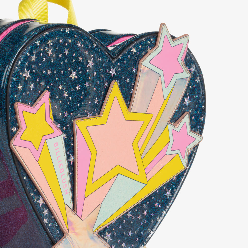 Billieblush-Girls Blue Sparkle Shooting Stars Backpack (24cm) | Childrensalon