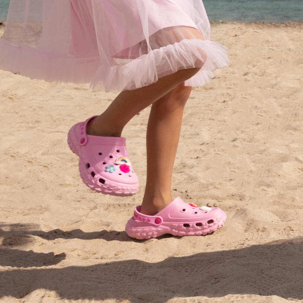 Billieblush-صندل مطاط لون زهري فاتح للبنات | Childrensalon