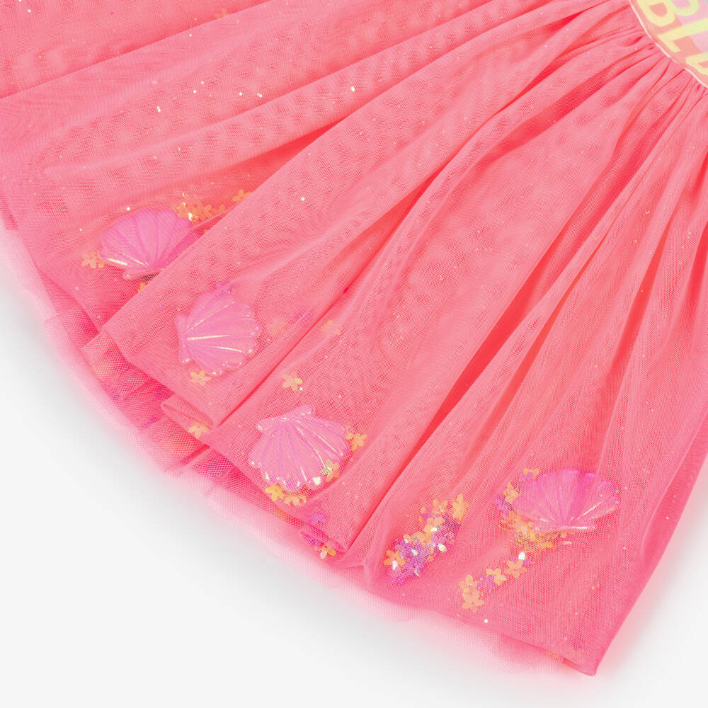 Billieblush-Girls Bright Pink Tulle Skirt with Seashells | Childrensalon