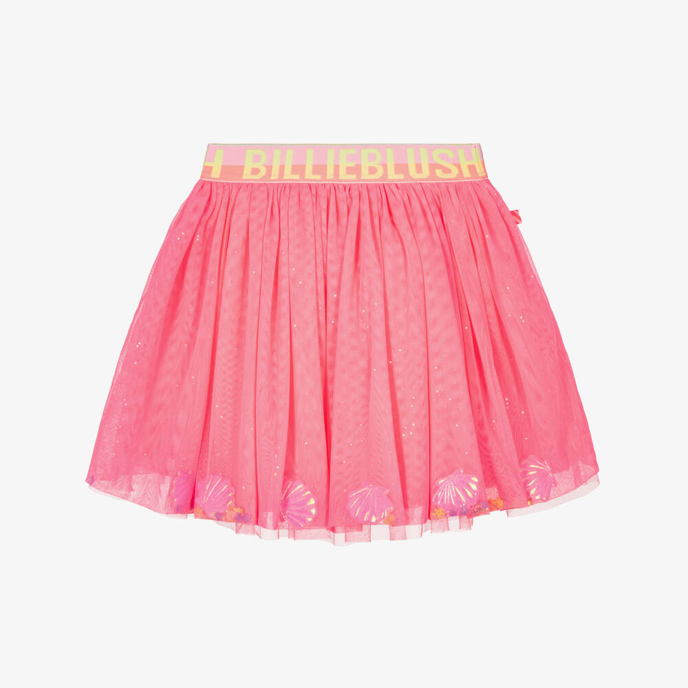 Billieblush-Girls Bright Pink Tulle Skirt with Seashells | Childrensalon