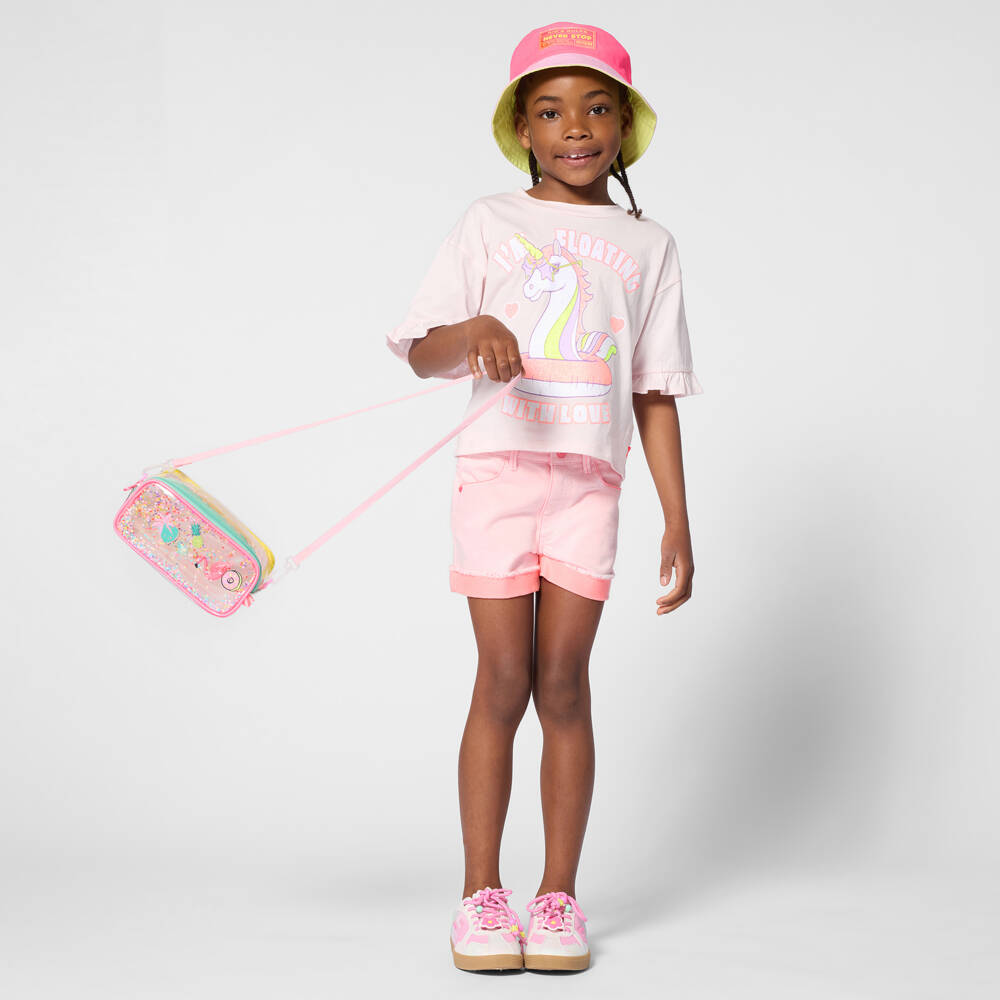 Billieblush-Пенал прозрачный с фламинго для девочек (19см) | Childrensalon