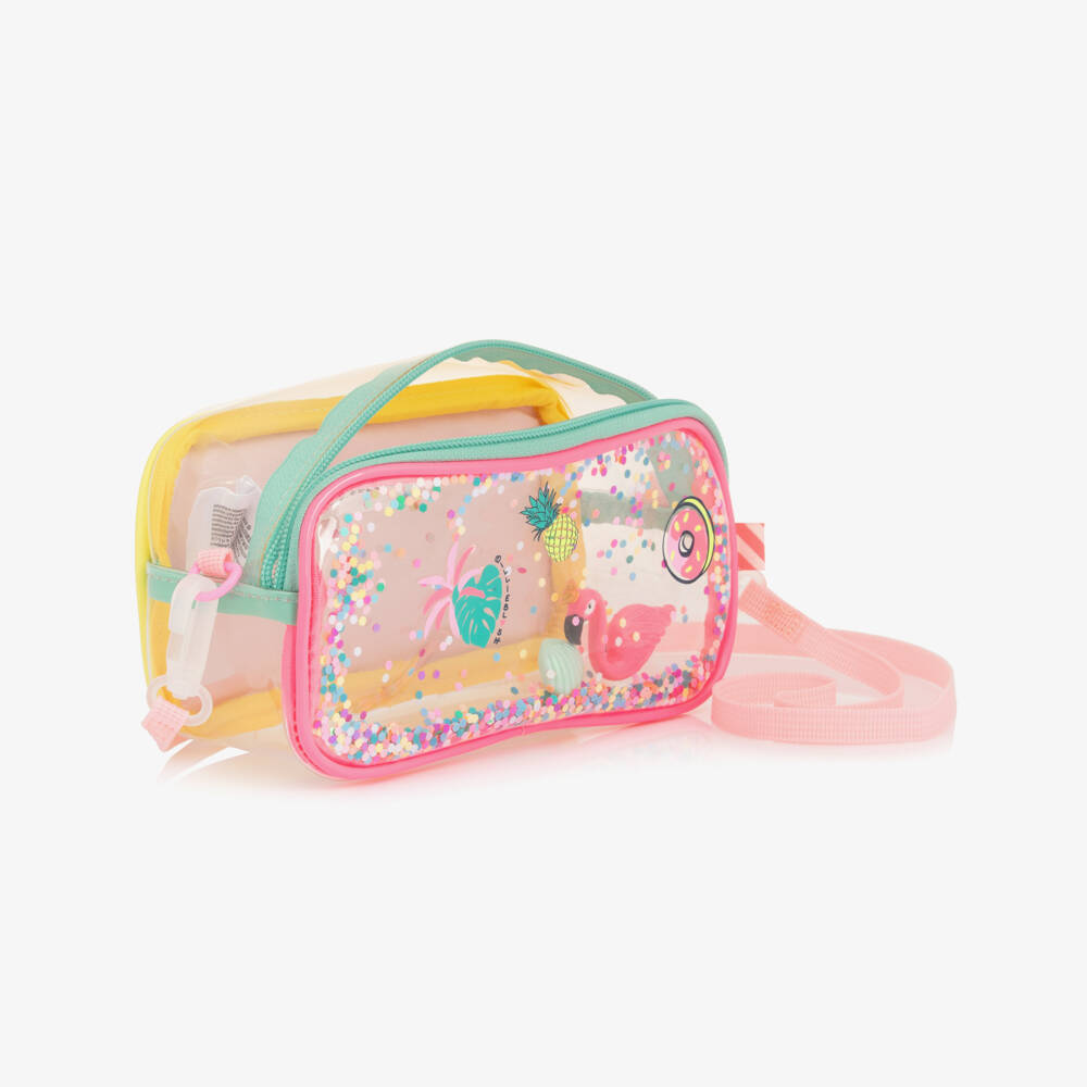 Billieblush-Пенал прозрачный с фламинго для девочек (19см) | Childrensalon