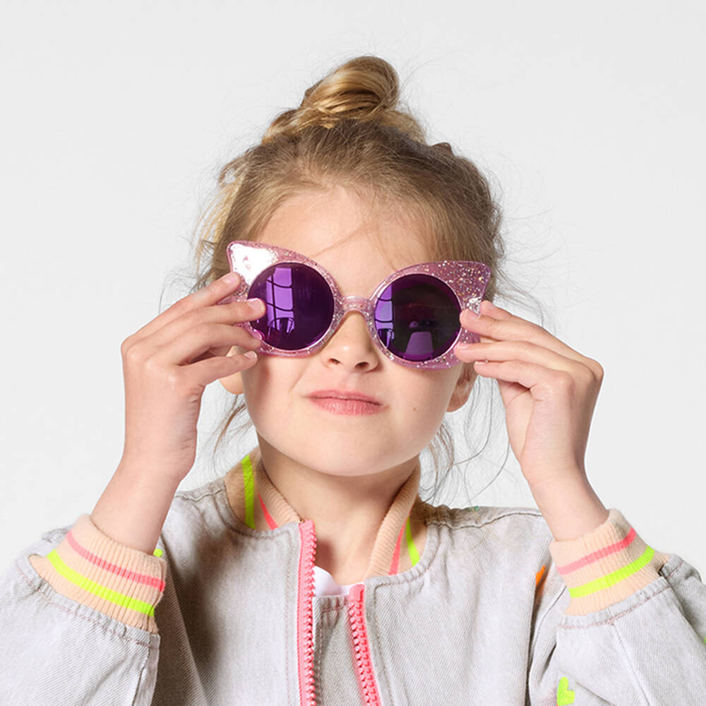 Billieblush-Girls Glittery Green Butterfly Sunglasses (UV400) | Childrensalon
