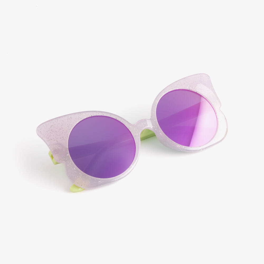 Billieblush-Girls Glittery Green Butterfly Sunglasses (UV400) | Childrensalon