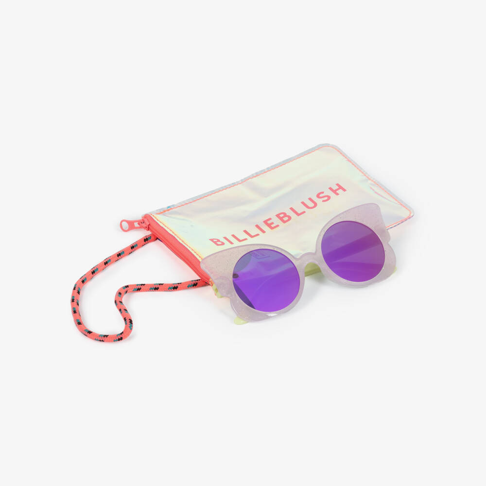 Billieblush-Girls Glittery Green Butterfly Sunglasses (UV400) | Childrensalon