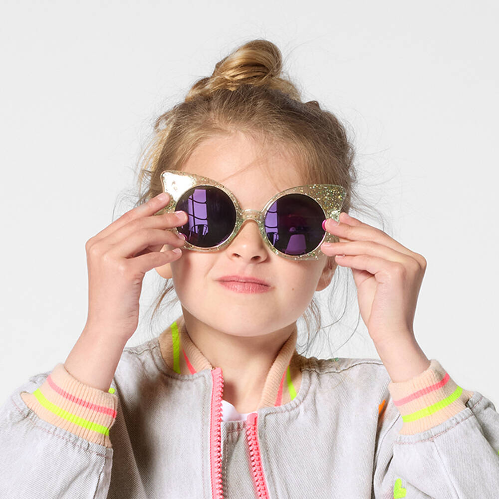 Billieblush-Girls Glittery Green Butterfly Sunglasses (UV400) | Childrensalon