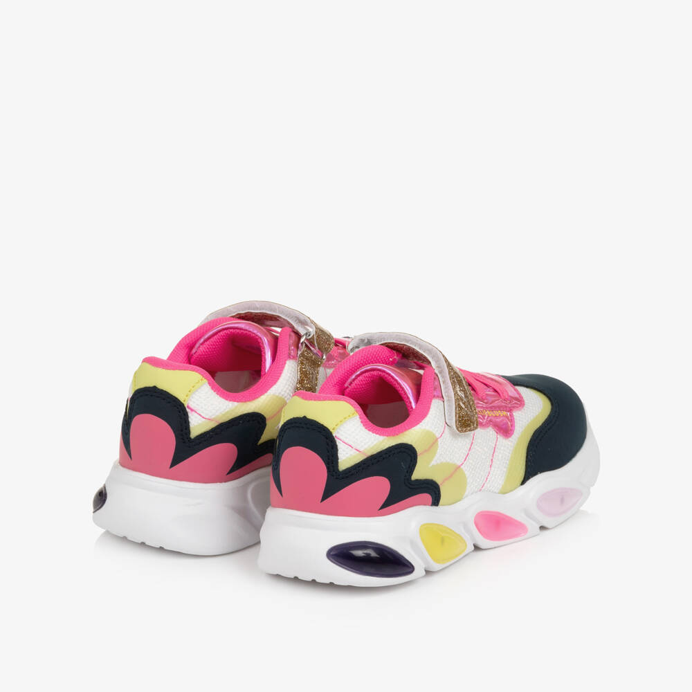 Billieblush-Girls Glittery Mesh Trainers with Light-Up Soles | Childrensalon
