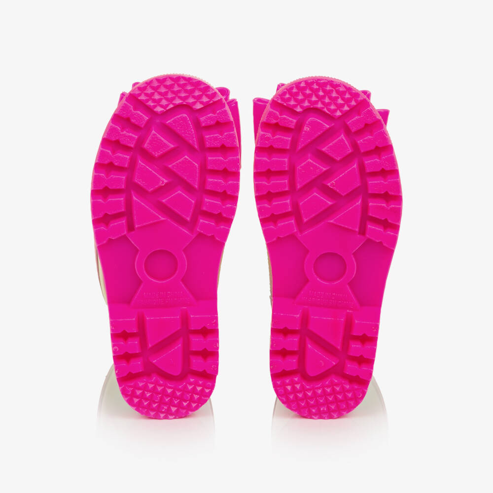 Billieblush-Girls Glittery Rainbow Rain Boots with Bows | Childrensalon