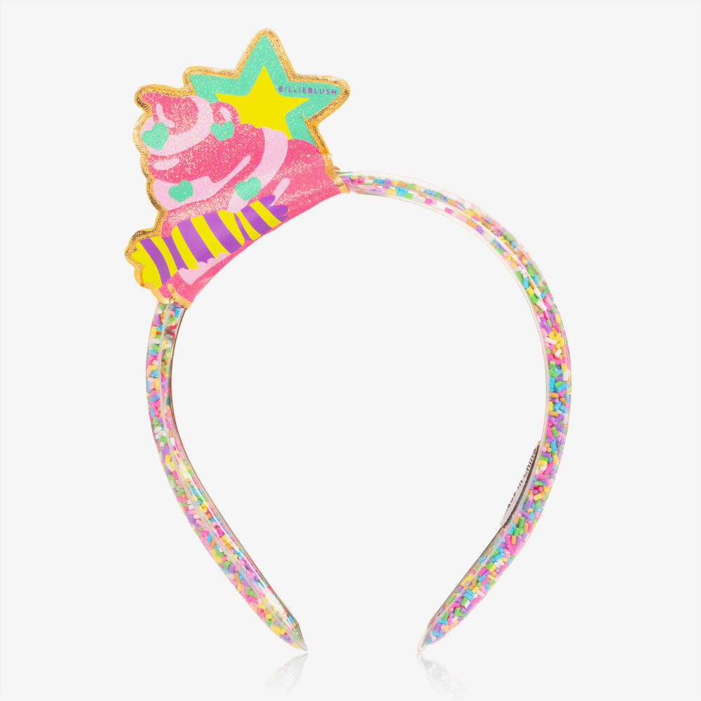 Billieblush-Girls Ice Cream & Confetti Transparent Hairband | Childrensalon