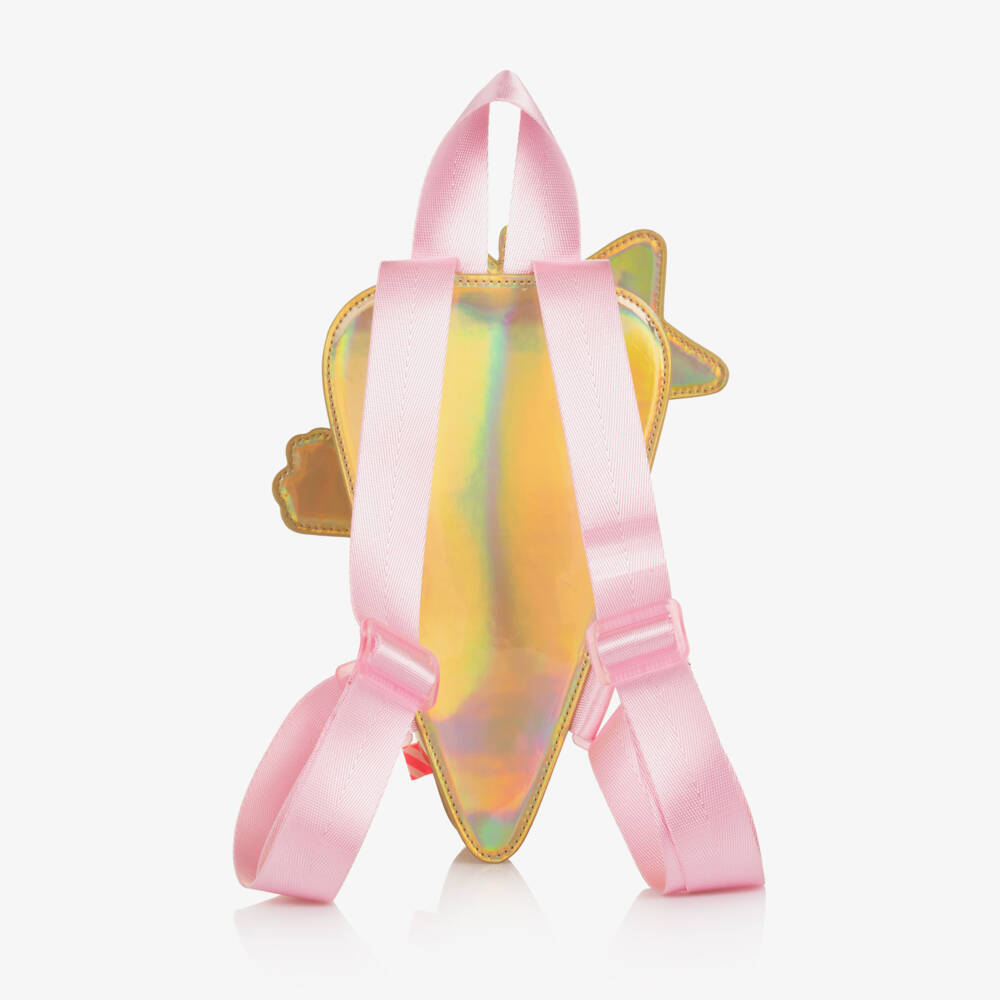 Billieblush-Girls Iridescent Gold Ice Cream Backpack (27cm) | Childrensalon