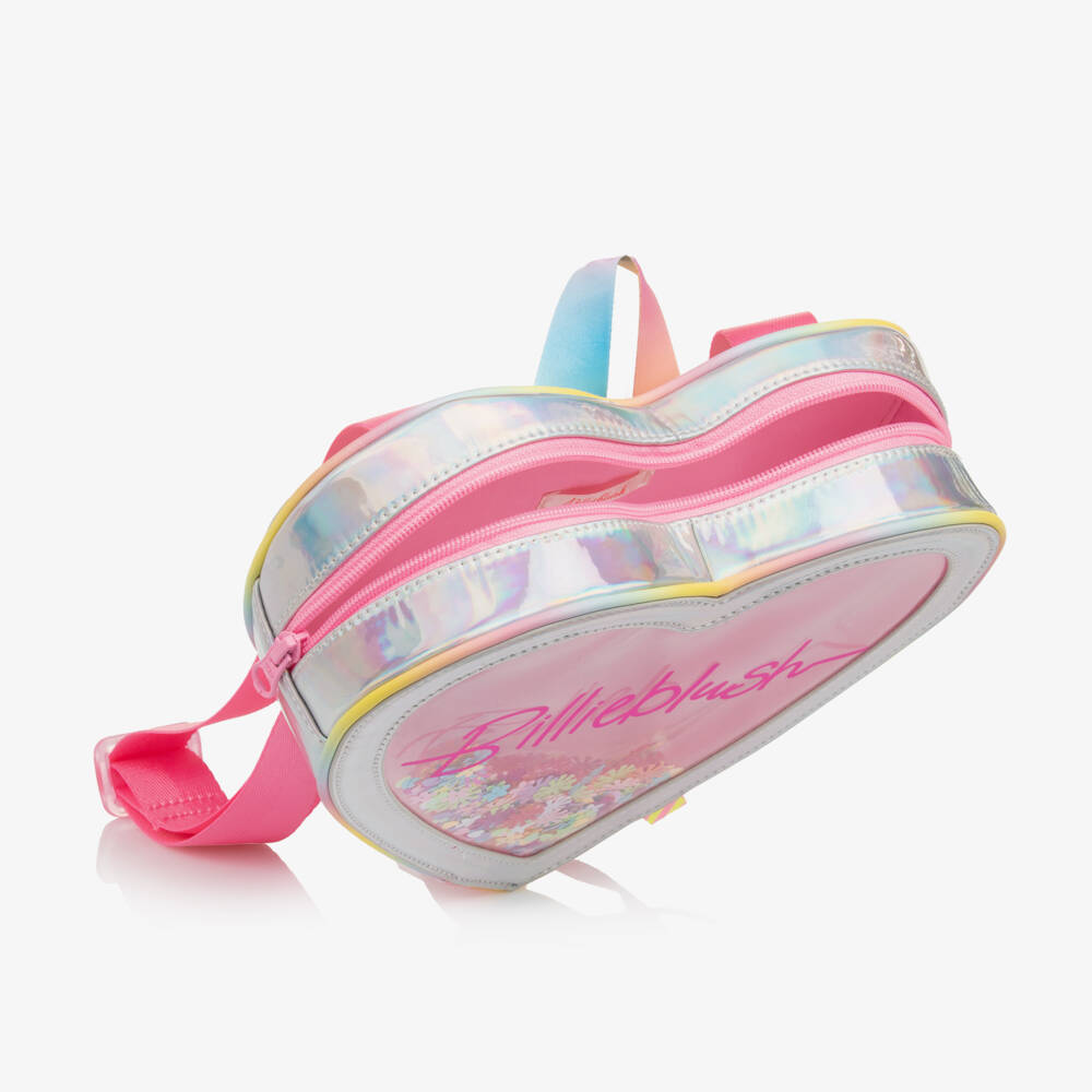 Billieblush-Girls Iridescent Heart Backpack (24cm) | Childrensalon