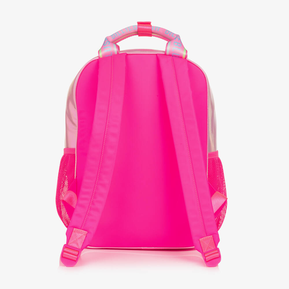 Billieblush-Girls Iridescent Pink Backpack with Moving Sequins (35cm) | Childrensalon
