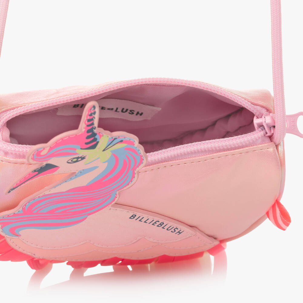 Billieblush-Girls Iridescent Pink Bird Shoulder Bag (14cm) | Childrensalon