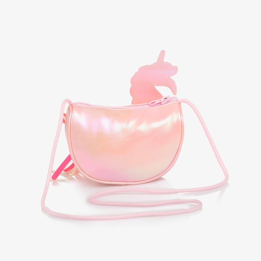 Billieblush-Girls Iridescent Pink Bird Shoulder Bag (14cm) | Childrensalon