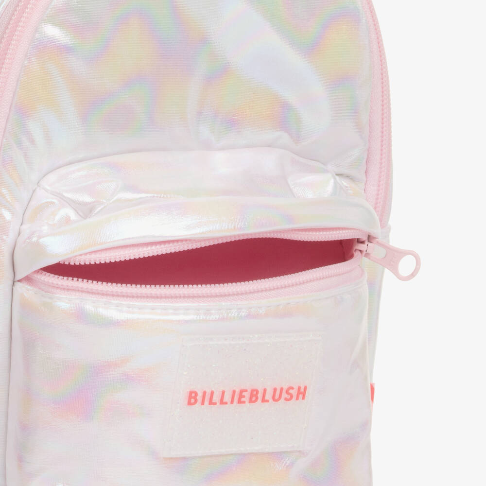 Billieblush-Girls Iridescent Silver Backpack with Wings (22cm) | Childrensalon