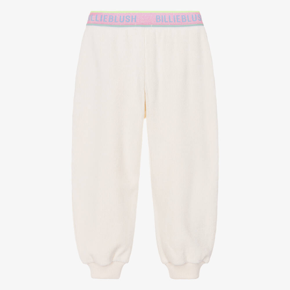 Billieblush-Girls Ivory Corduory Fleece Joggers | Childrensalon