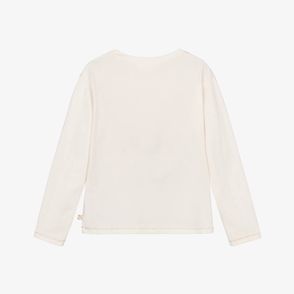 Billieblush-Girls Ivory Penguin Magic Top | Childrensalon