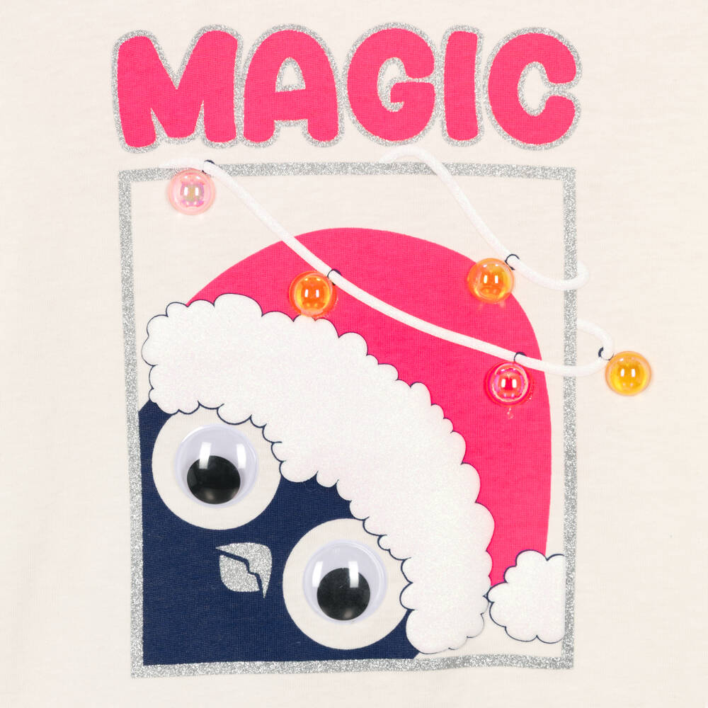 Billieblush-Girls Ivory Penguin Magic Top | Childrensalon