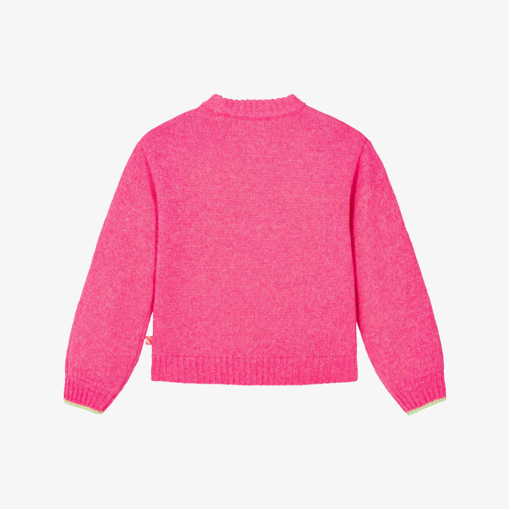 Billieblush-Girls Knitted Pink Love Confetti Sweater | Childrensalon