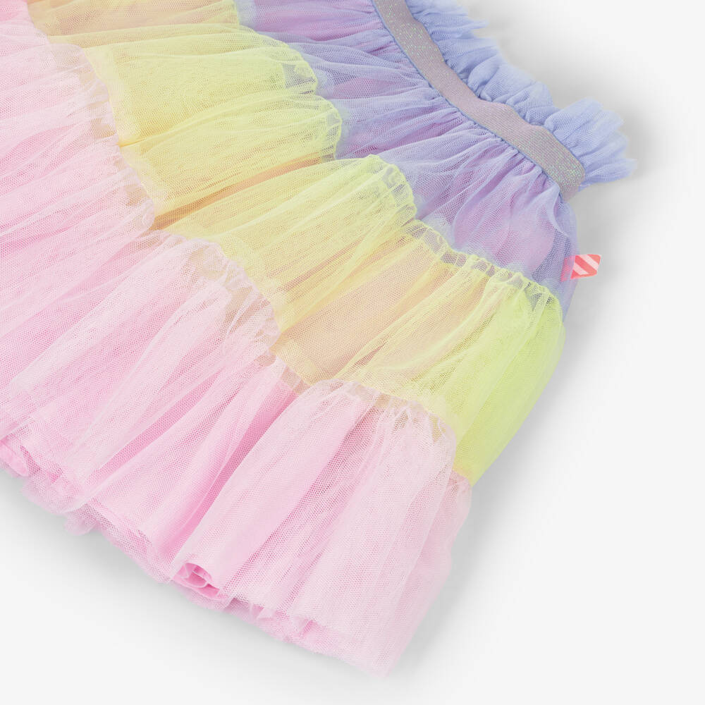Billieblush-Girls Lavender & Pink Tiered Tulle Skirt | Childrensalon