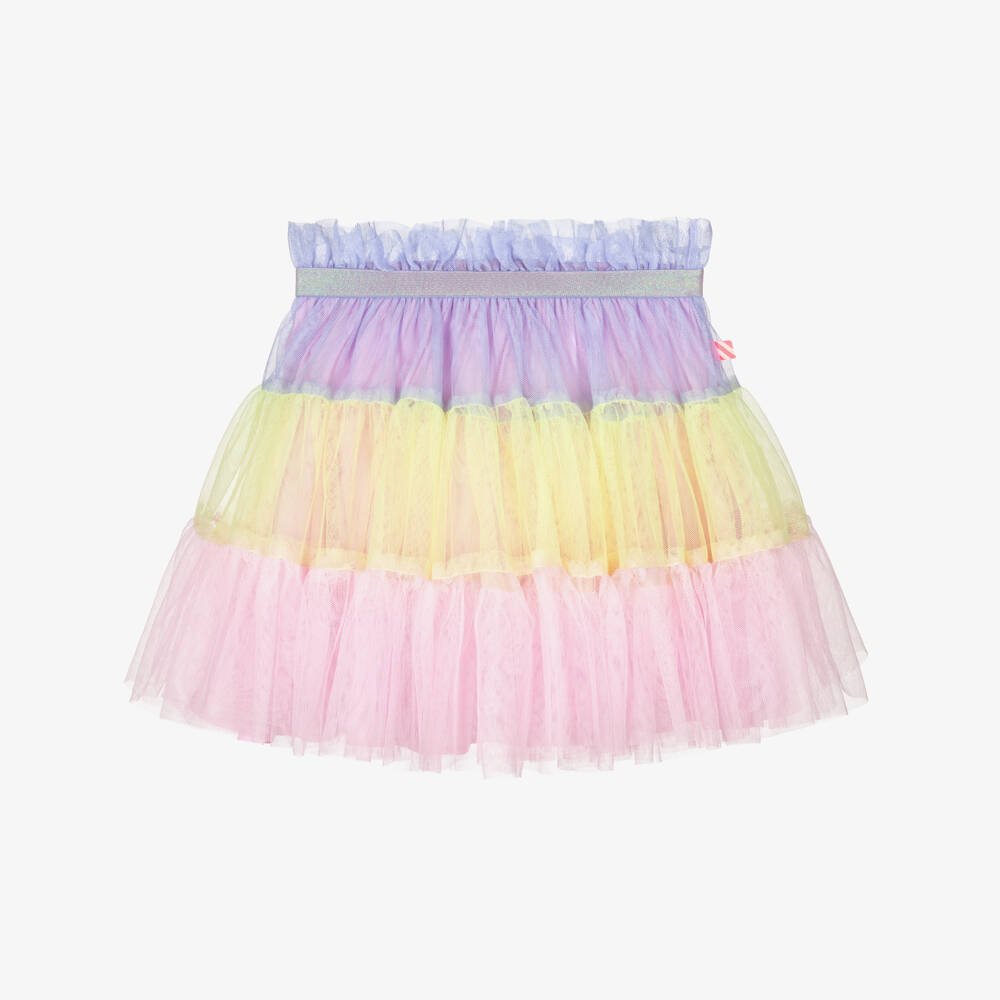 Billieblush-Girls Lavender & Pink Tiered Tulle Skirt | Childrensalon