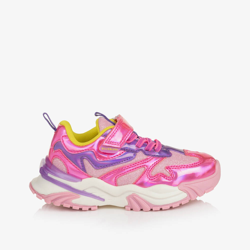 Billieblush-Girls Metallic Pink & Purple Trainers | Childrensalon