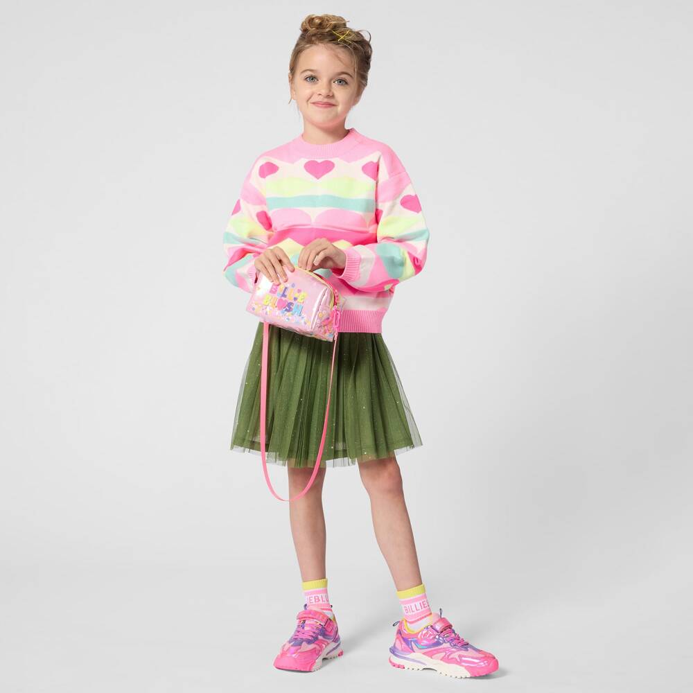Billieblush-Girls Metallic Pink & Purple Trainers | Childrensalon