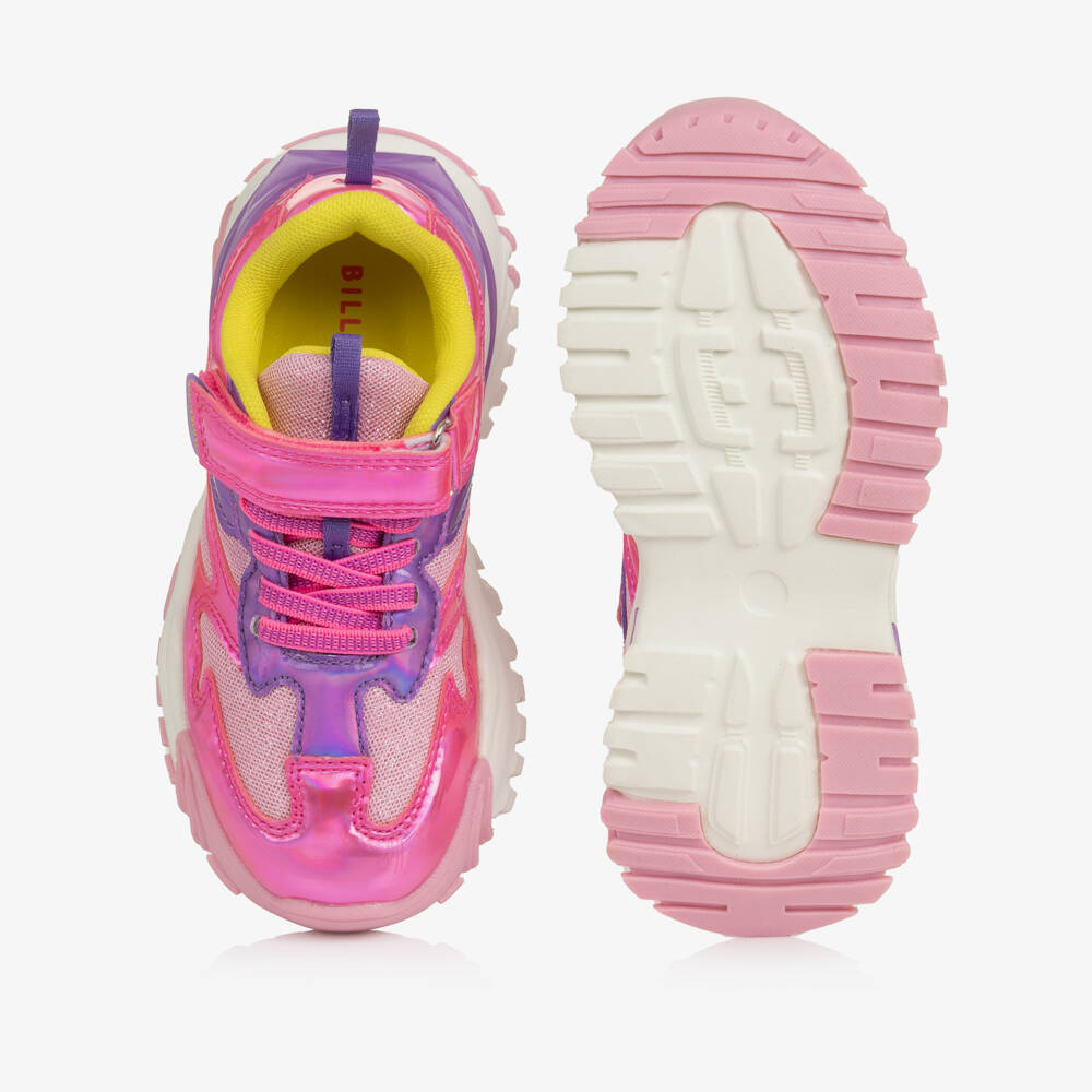 Billieblush-Girls Metallic Pink & Purple Trainers | Childrensalon