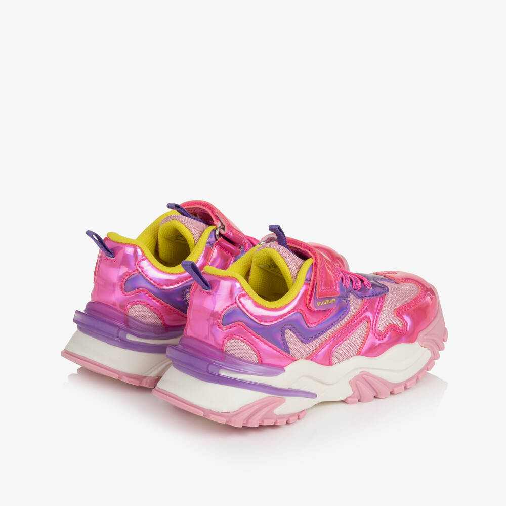 Billieblush-Girls Metallic Pink & Purple Trainers | Childrensalon