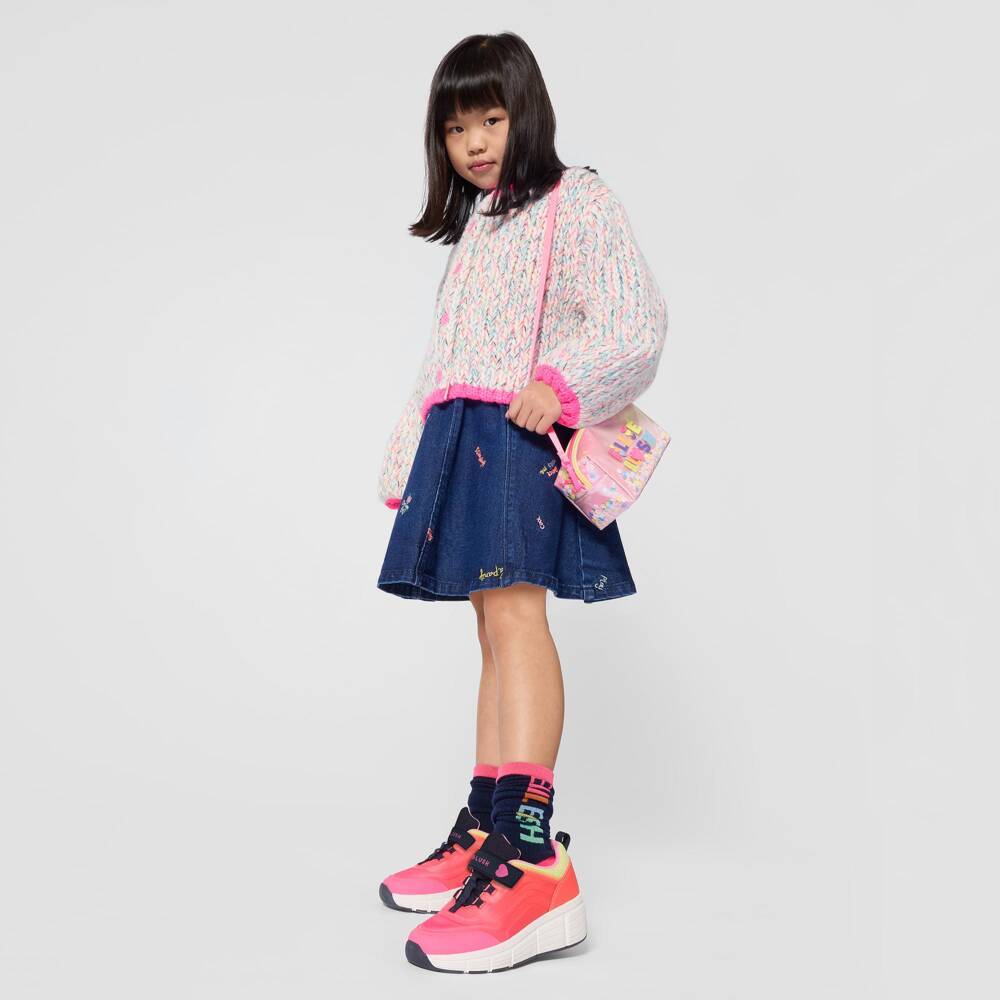 Billieblush-Girls Multicolour Chunky Knit Cardigan | Childrensalon