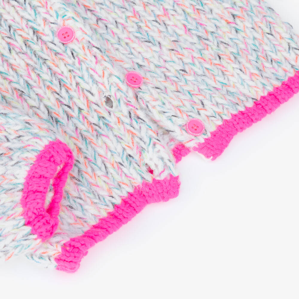 Billieblush-Girls Multicolour Chunky Knit Cardigan | Childrensalon