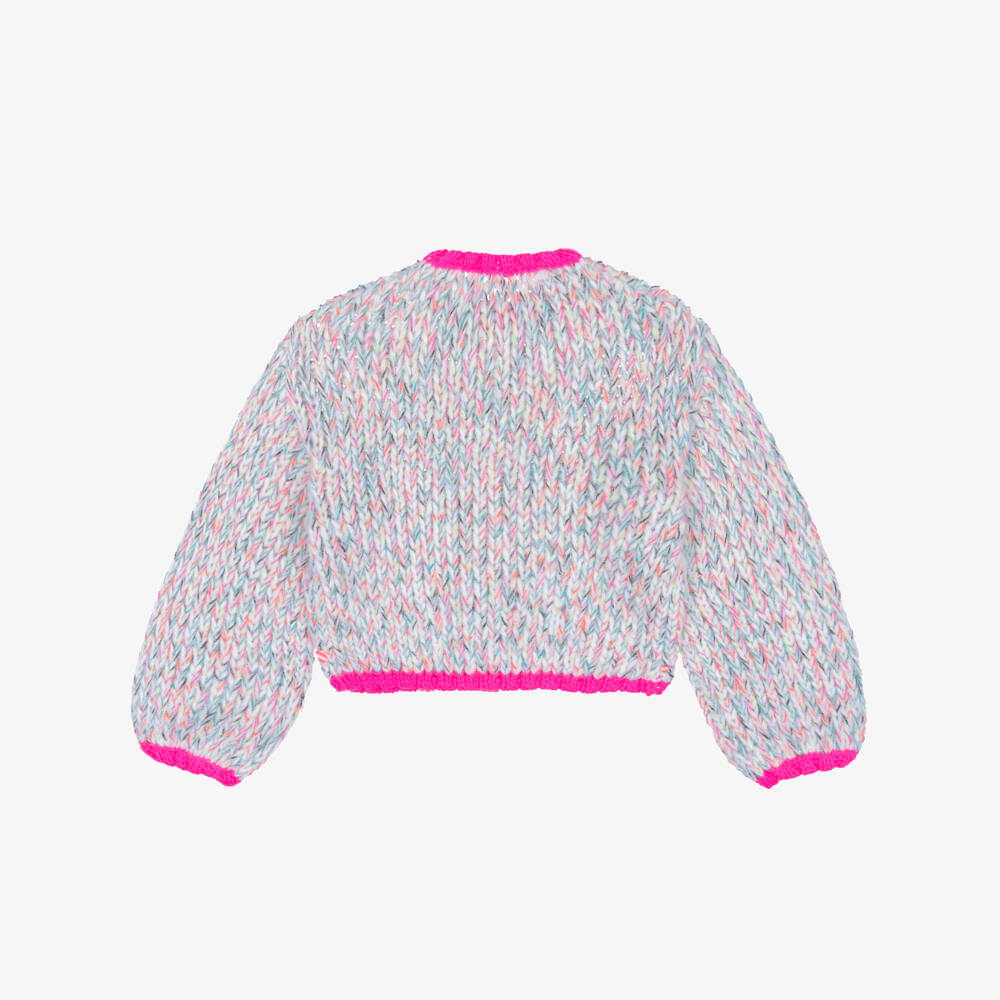 Billieblush-Girls Multicolour Chunky Knit Cardigan | Childrensalon