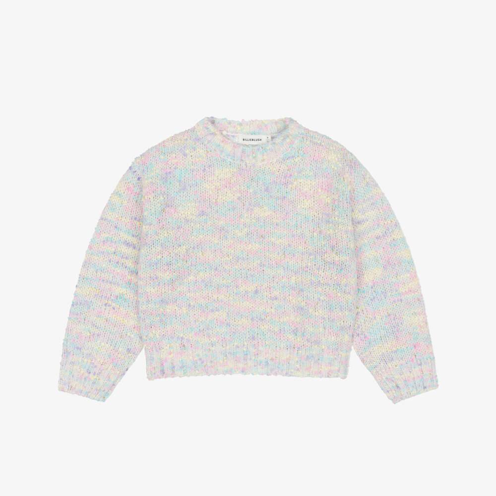 Billieblush-Girls Multicolour Pastel Knitted Sweater | Childrensalon
