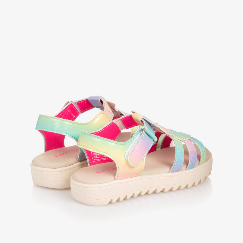 Billieblush-صندل جلد صناعي بطبقة لامعة متعددة الألوان للبنات | Childrensalon