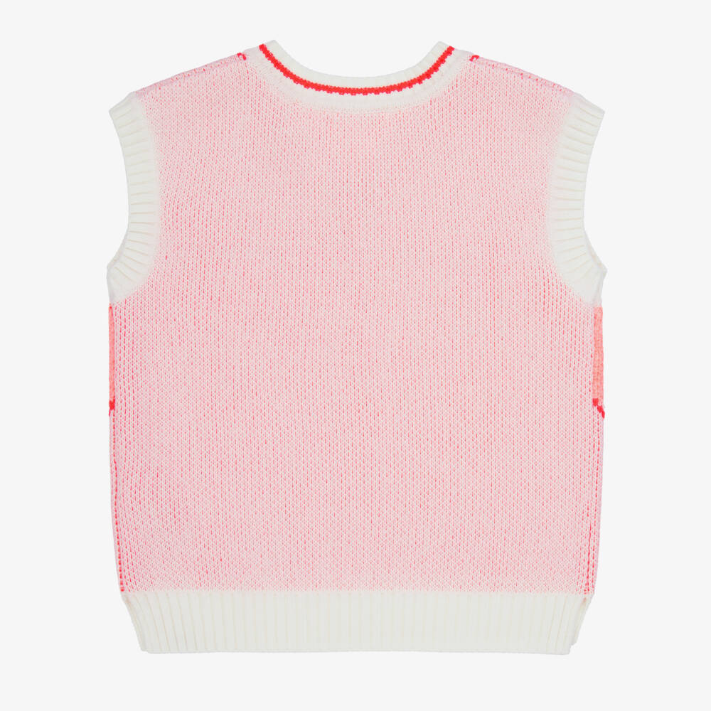 Billieblush-Girls Neon Coral Pink Knit Tank Top | Childrensalon