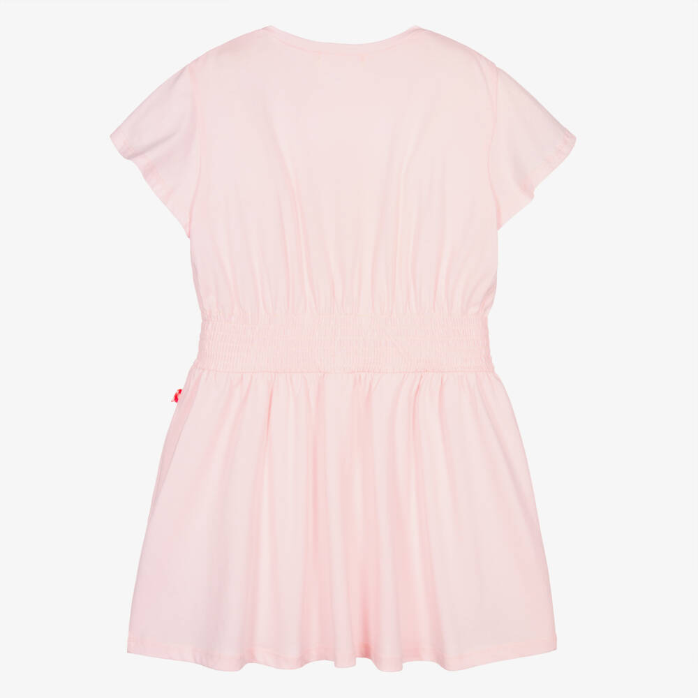Billieblush-Платье розовое из хлопка Love для девочек | Childrensalon