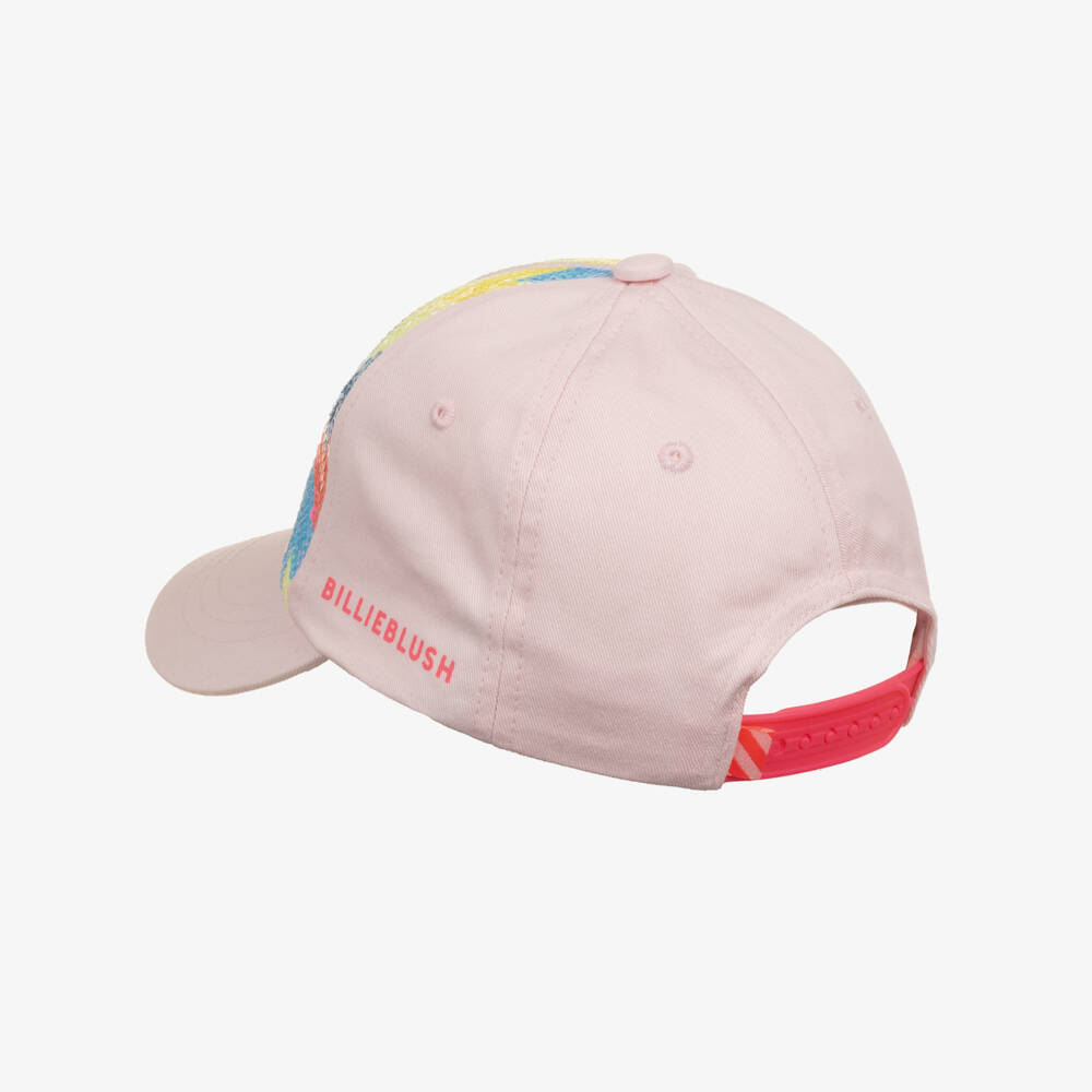 Billieblush-Girls Pale Pink Cotton Twill Sequinned Cap | Childrensalon