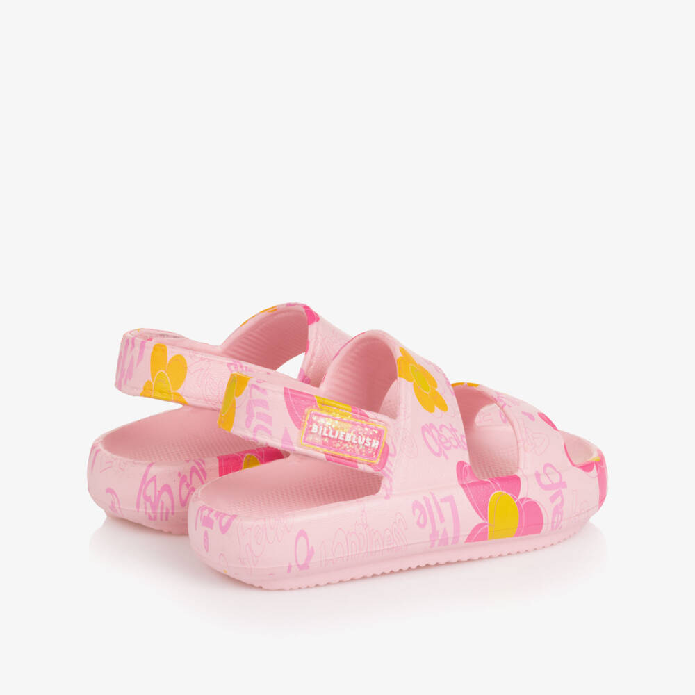 Billieblush-صندل مطاطي بطبعة ورود لون زهري فاتح للبنات | Childrensalon