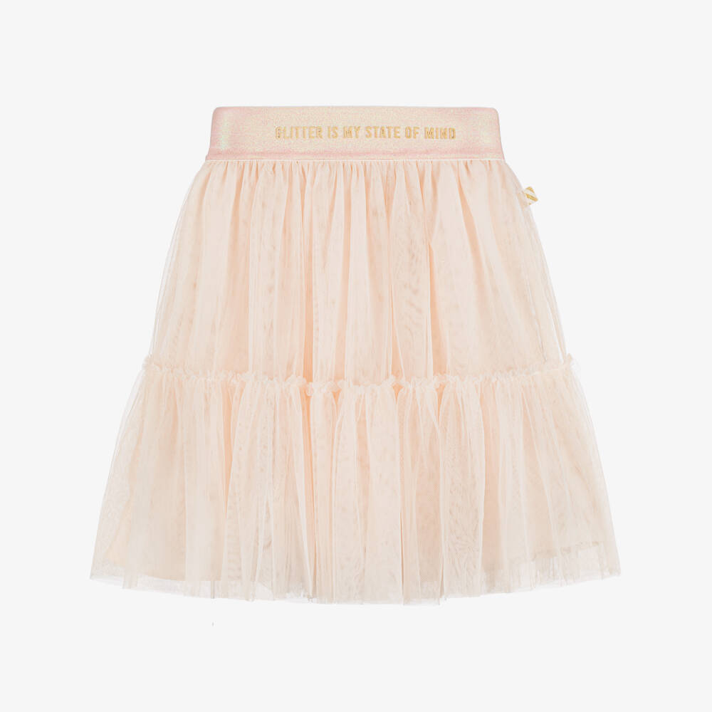 Billieblush-Girls Pale Pink Glitter Tulle Skirt | Childrensalon