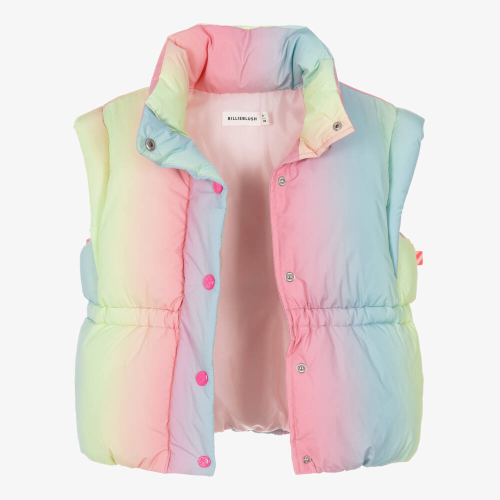 Billieblush-Girls Pastel Rainbow Gilet | Childrensalon