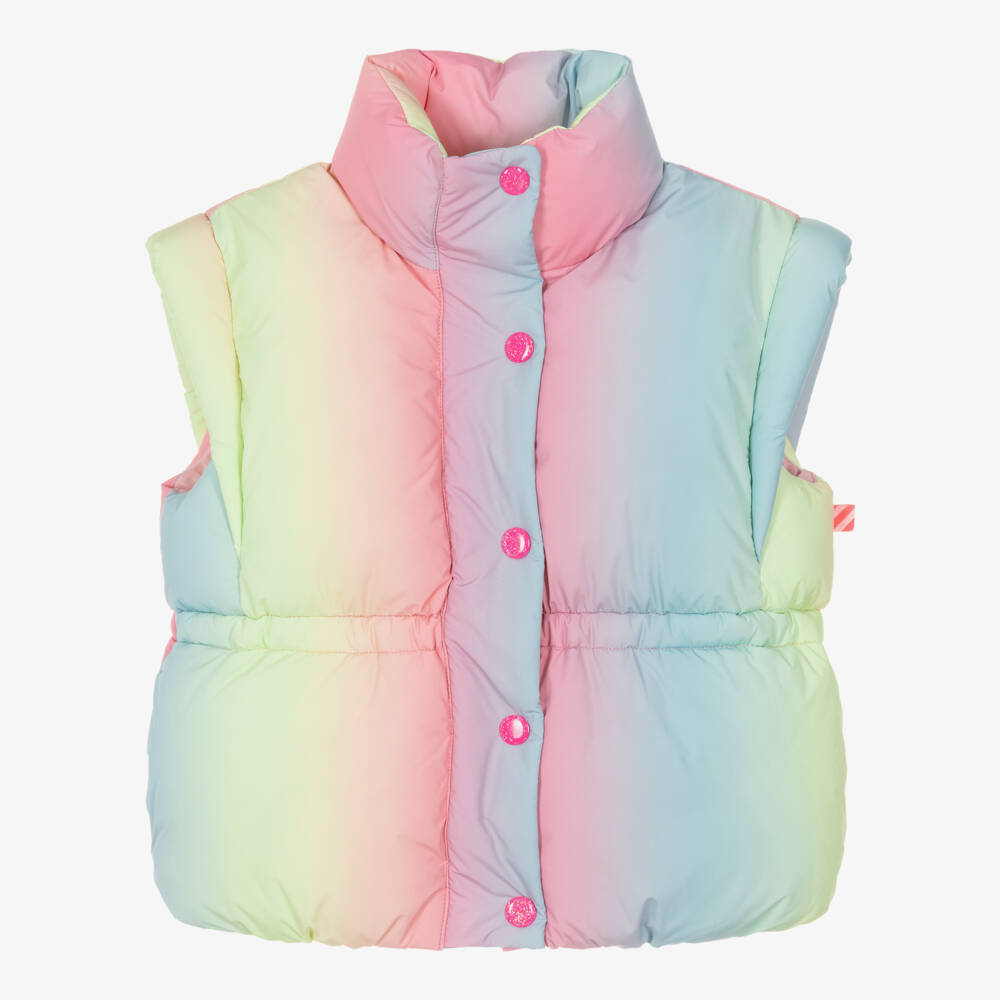Billieblush-Girls Pastel Rainbow Gilet | Childrensalon