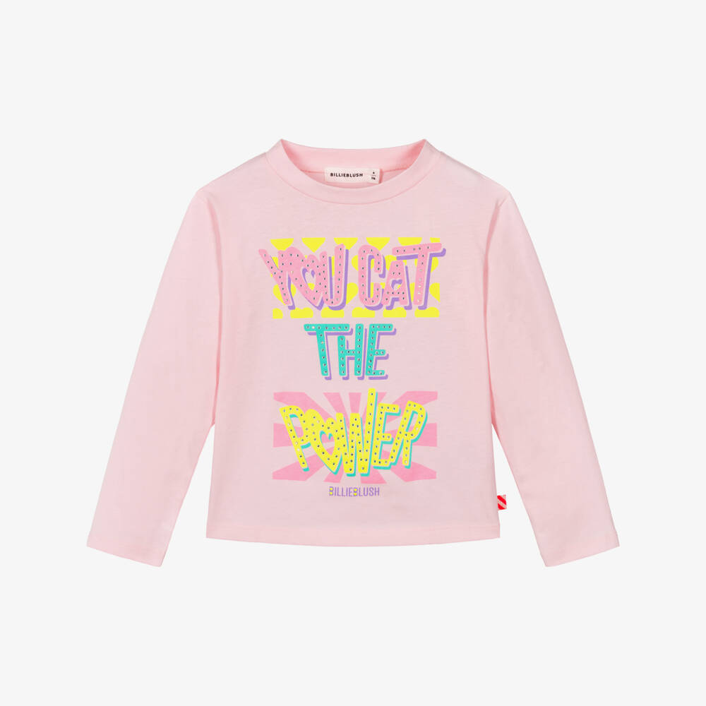 Billieblush-Girls Pink Cat Power Top | Childrensalon