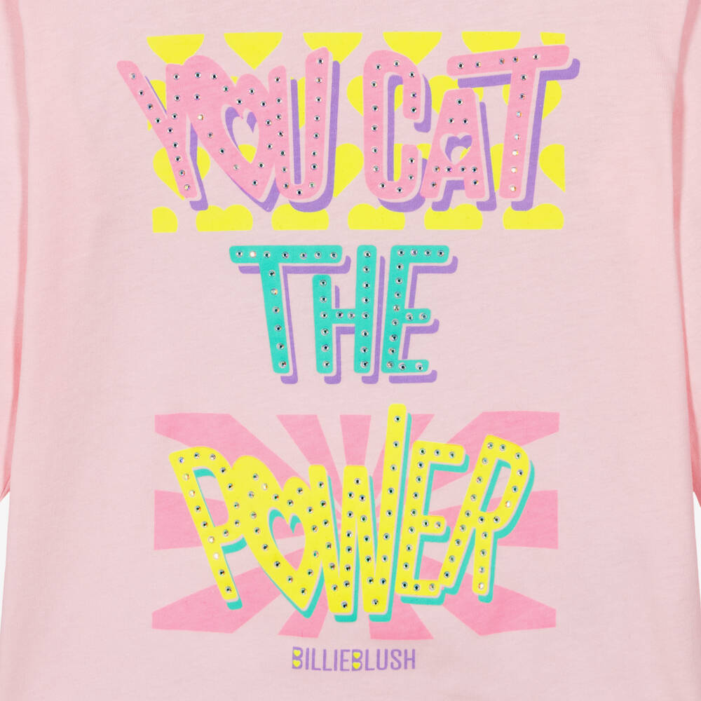 Billieblush-Girls Pink Cat Power Top | Childrensalon