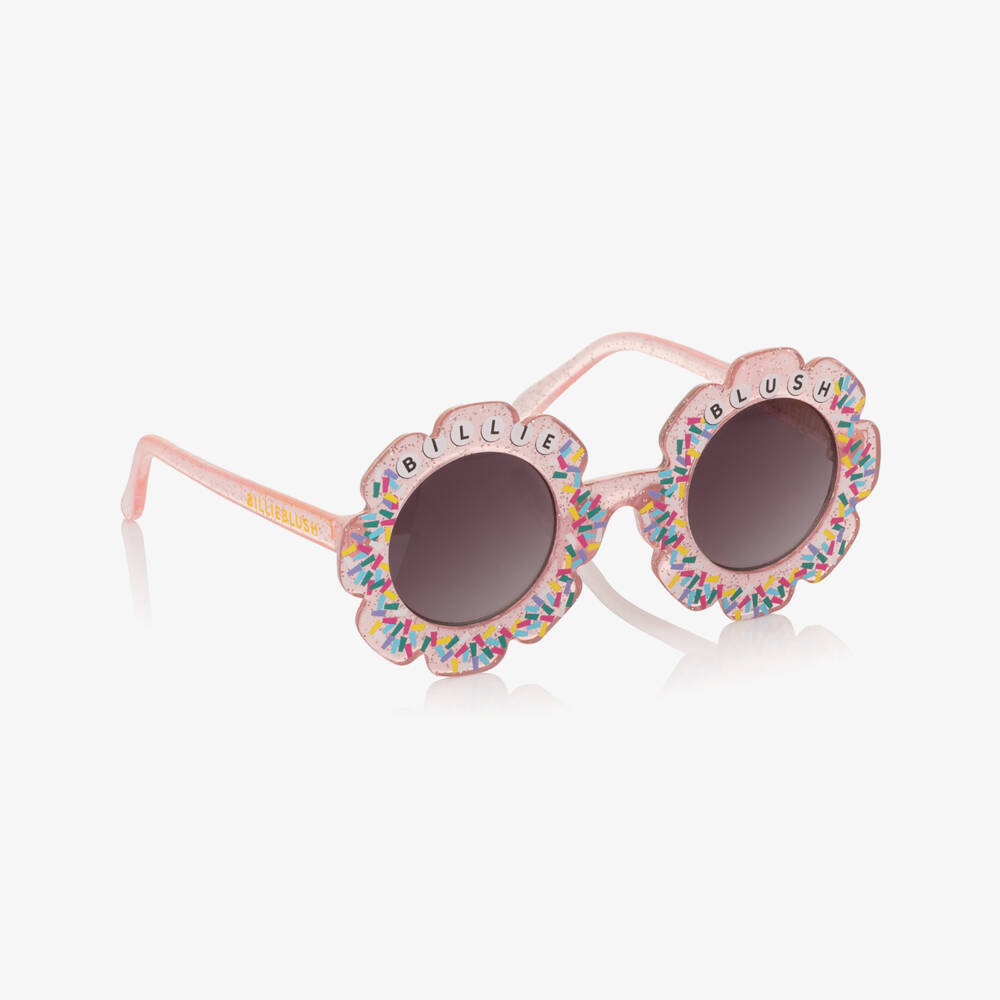 Billieblush-Girls Pink Confetti Flower Sunglasses (UV400) | Childrensalon