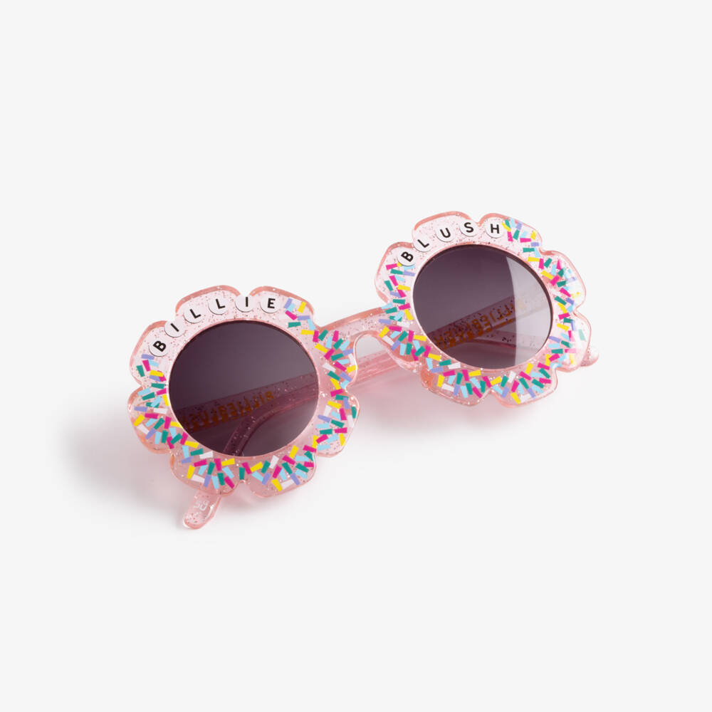 Billieblush-Girls Pink Confetti Flower Sunglasses (UV400) | Childrensalon