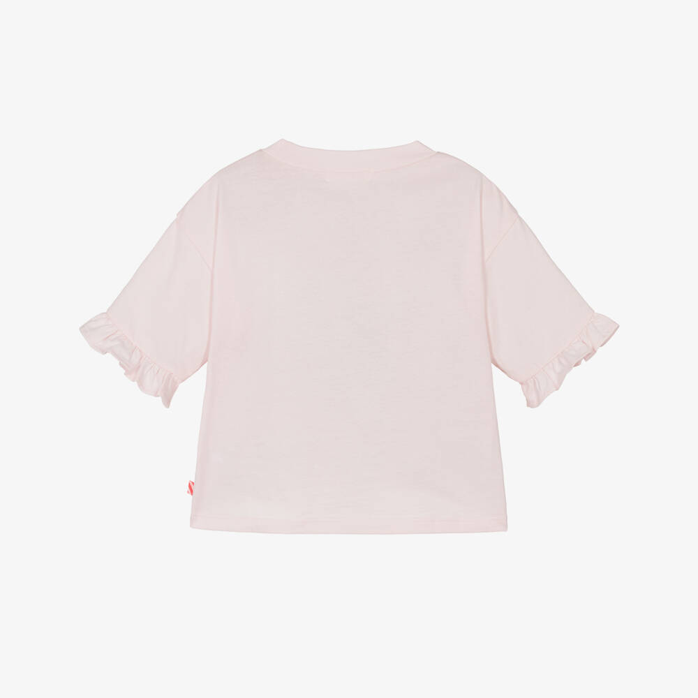 Billieblush-Girls Pink Cotton Floating Unicorn T-Shirt | Childrensalon