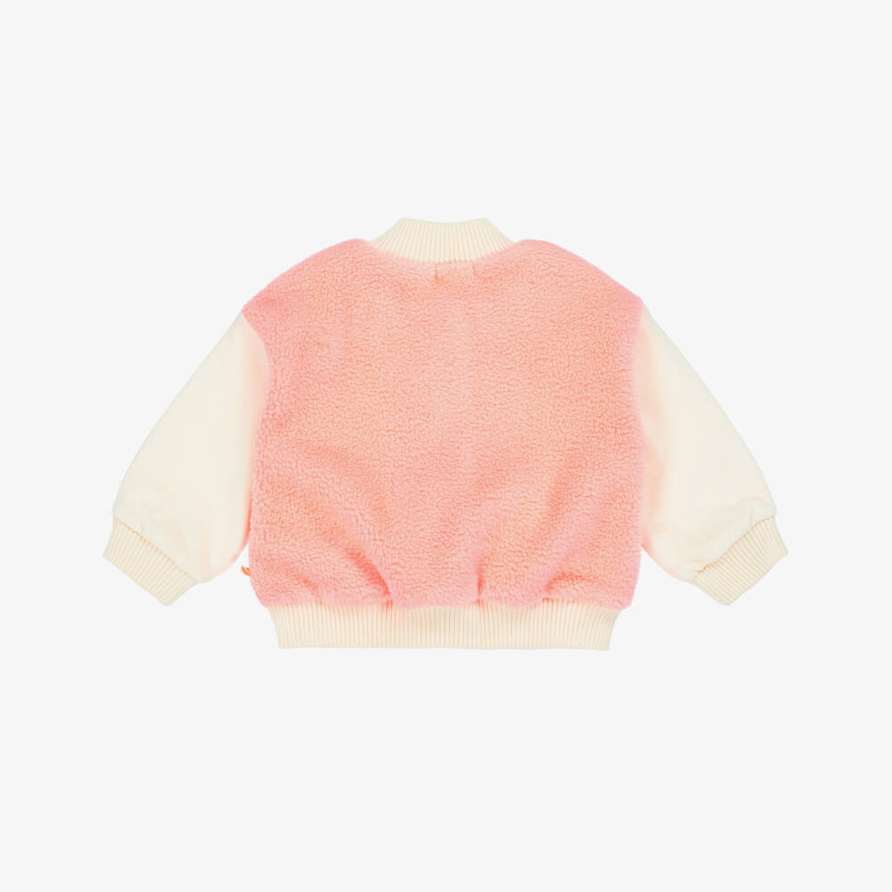 Billieblush-جاكيت فليس وجيرسي لون زهري للبنات | Childrensalon