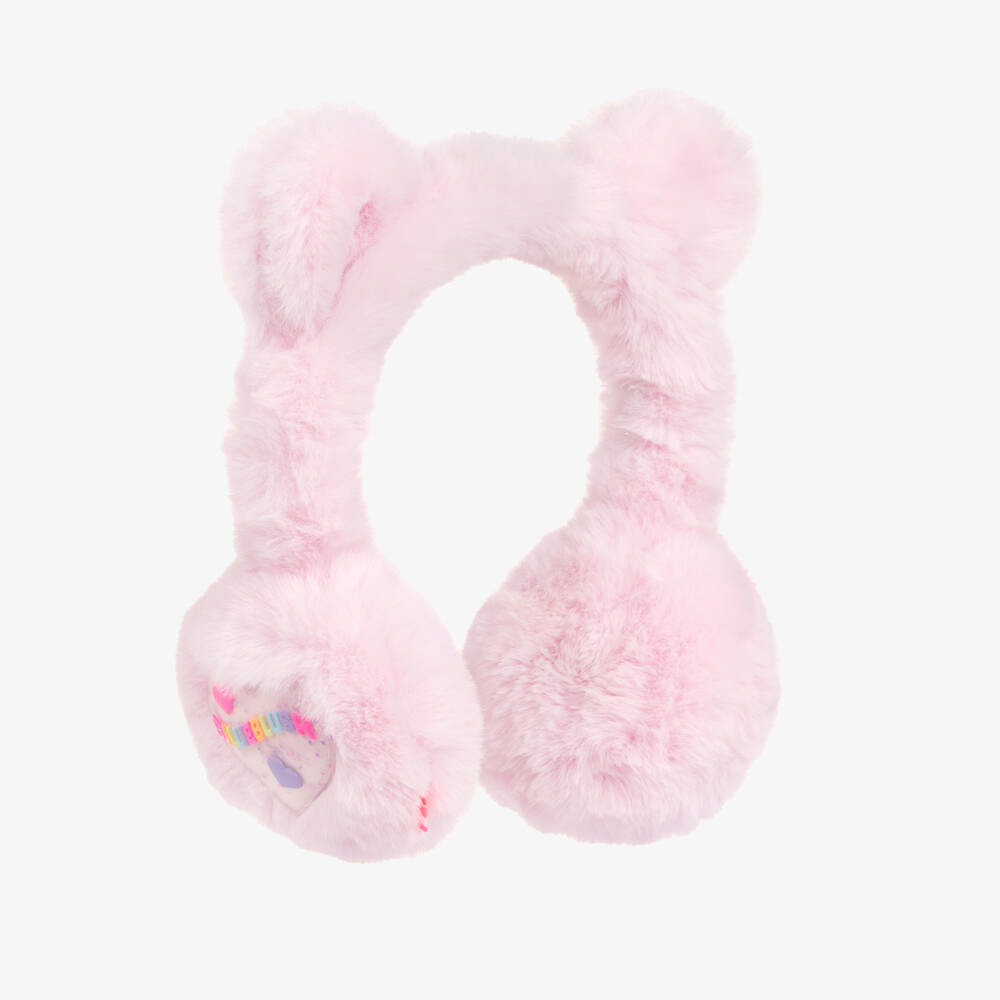 Billieblush-Girls Pink Fluffy Cat Earmuffs | Childrensalon