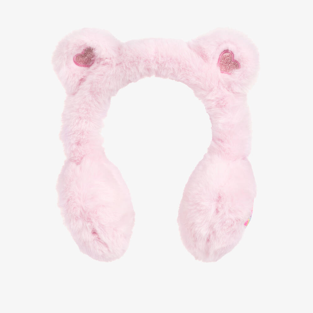 Billieblush-Girls Pink Fluffy Cat Earmuffs | Childrensalon